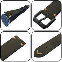 Load image into Gallery viewer, Max Original Genuine Leather Watch Strap Crazy Horse Olive