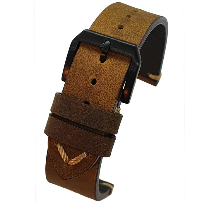 Max Original Genuine Leather Watch Strap Crazy Horse Tan