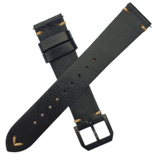 Load image into Gallery viewer, Max Original Genuine Leather Watch Strap Oil Wax Black Quick Release