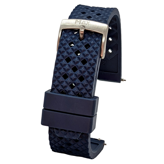 Max FKM Rubber Honeycomb Quick Release Watch Strap Blue