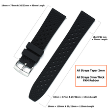 Load image into Gallery viewer, Max FKM Rubber Honeycomb Quick Release Watch Strap Green