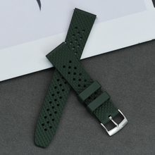Load image into Gallery viewer, Max FKM Rubber Honeycomb Quick Release Watch Strap Green
