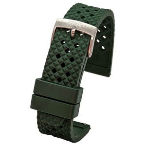 Max FKM Rubber Honeycomb Quick Release Watch Strap Green