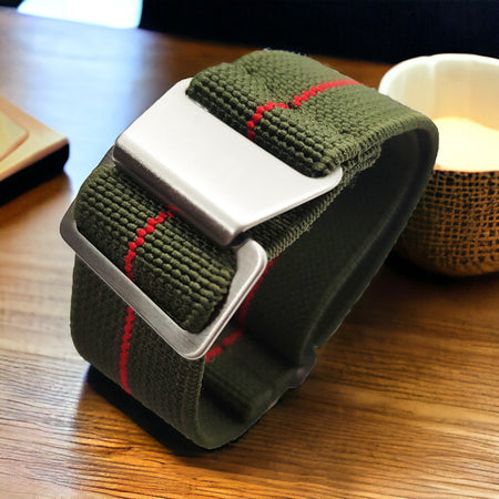 Max French Marine Nationale Elastic Watch Strap Green/Red