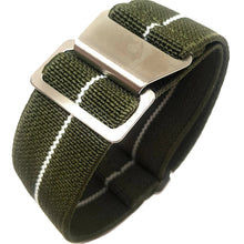 Load image into Gallery viewer, Max French Marine Nationale Elastic Watch Strap Green/White