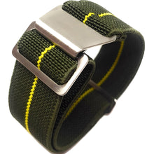 Load image into Gallery viewer, Max French Marine Nationale Elastic Watch Strap Green/Yellow