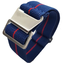 Load image into Gallery viewer, Max French Marine Nationale Elastic Watch Strap Navy Blue/Red
