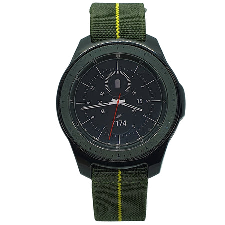 Max French Marine Nationale Elastic Smartwatch Strap Green/Yellow