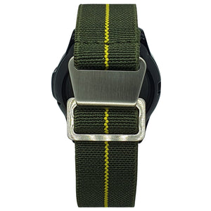 Max French Marine Nationale Elastic Smartwatch Strap Green/Yellow