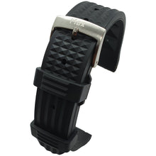 Load image into Gallery viewer, Max FKM Rubber Waffle Style Quick Release Watch Strap Black