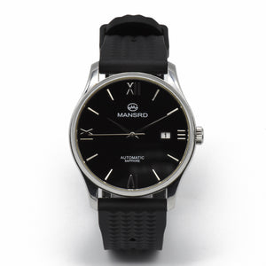 Max FKM Rubber Waffle Style Quick Release Watch Strap Black