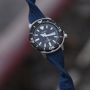 Max FKM Rubber Waffle Style Quick Release Watch Strap Navy Blue