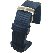 Load image into Gallery viewer, Max FKM Rubber Waffle Style Quick Release Watch Strap Navy Blue
