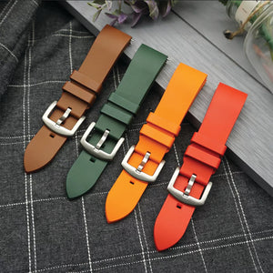 Max Quick Release FKM Rubber Watch Strap Brown