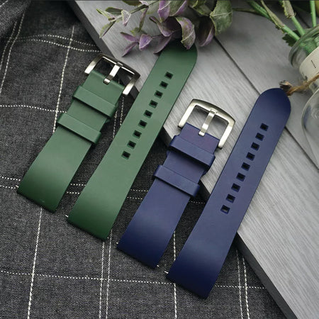 Max Quick Release FKM Rubber Watch Strap Nay Blue