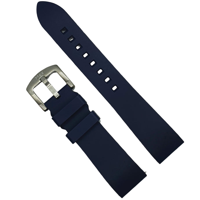 Max Quick Release FKM Rubber Watch Strap Nay Blue