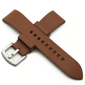 Max Quick Release FKM Rubber Watch Strap Brown