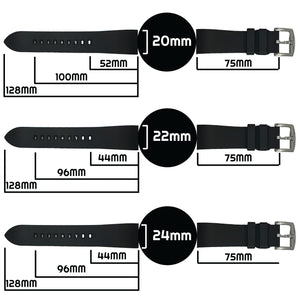 Max Quick Release FKM Rubber Watch Strap Black
