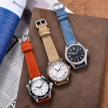 Load image into Gallery viewer, Max Suede Leather Watch Strap Khaki