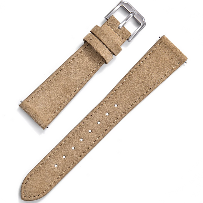 Max Suede Leather Watch Strap Khaki