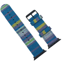 Load image into Gallery viewer, Max Tribal Fabric Watch Strap Compatible with all Apple iWatch Blue Multi-Coloured