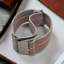 Load image into Gallery viewer, Max French Marine Nationale Elastic Watch Strap Grey/Orange/White
