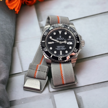 Load image into Gallery viewer, Max French Marine Nationale Elastic Watch Strap Grey/Orange/White