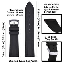 Load image into Gallery viewer, Max T-Shape FKM Rubber Quick Release Watch Strap